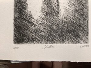 Schatten / Auflage, Titel und Signatur