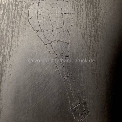 loslassen / Detail I, Druckplatte