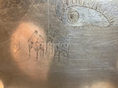 zwei Schnecken nach der Flut / Detail Platte II